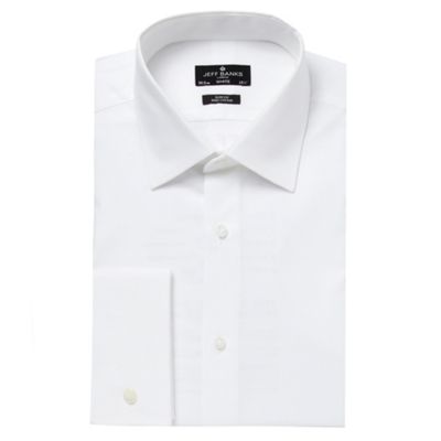 Jeff Banks Designer white slim cutaway collar shirt